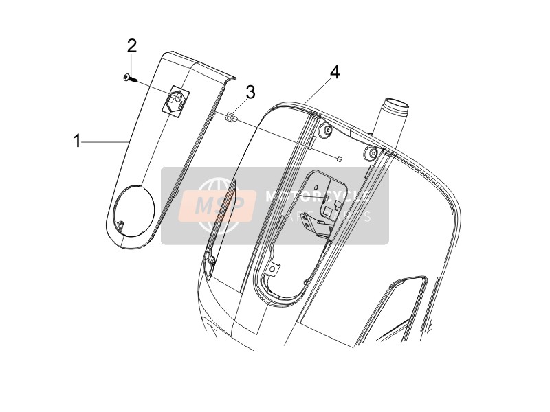 Vespa GTV 125 4T E3 2006 Front Shield for a 2006 Vespa GTV 125 4T E3