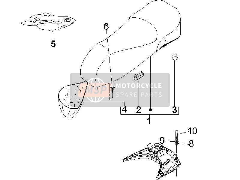 624966, TWO-SEAT Saddle, Piaggio, 0