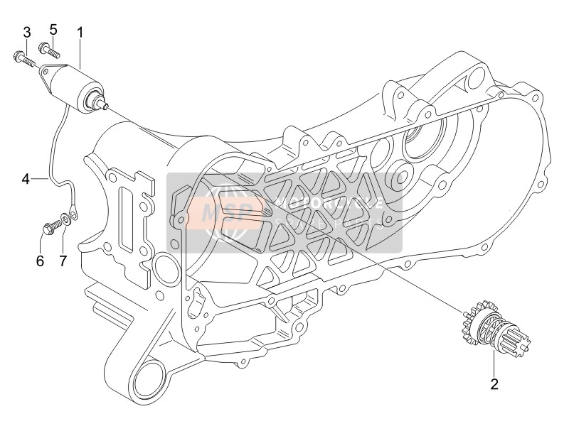 Vespa GTV 125 4T E3 (UK) 2006 Antipasto - Avviamento elettrico per un 2006 Vespa GTV 125 4T E3 (UK)