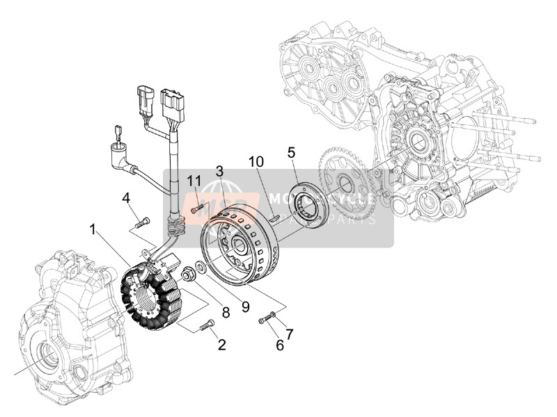 Vespa GTV 250 ie (USA) 2008 Schwungrad Magnetzünder für ein 2008 Vespa GTV 250 ie (USA)