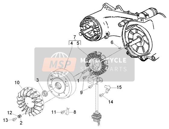 Vespa LX 125 2006 Schwungrad Magnetzünder für ein 2006 Vespa LX 125