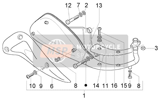 Vespa LX 125 2005 Schalldämpfer für ein 2005 Vespa LX 125