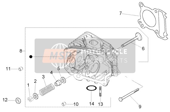 Vespa LX 125 2006 Testata-Valvole per un 2006 Vespa LX 125