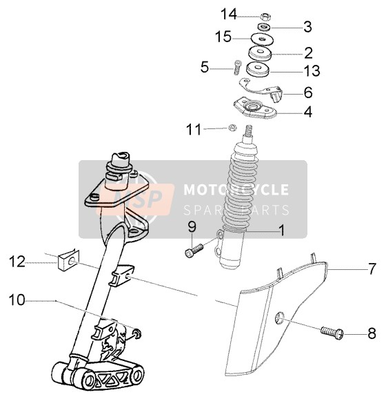 60041640F2, Cache Amortiss Av ET2/4, Piaggio, 1