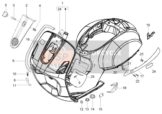 Vespa LX 125 2005 Chassis für ein 2005 Vespa LX 125