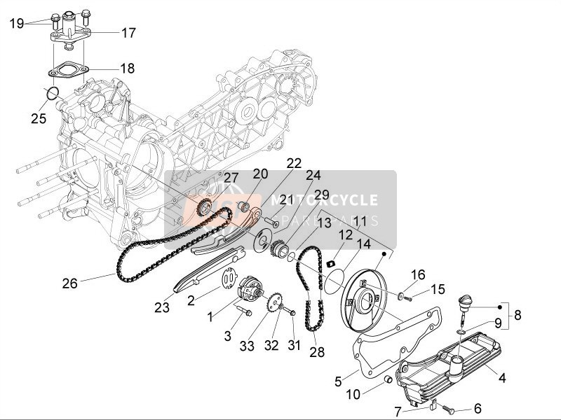 Vespa LX 125 4T 2006 Oil Pump for a 2006 Vespa LX 125 4T