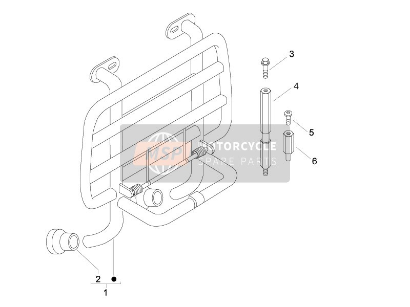 Vespa LX 125 4T 3V ie 2012 Front Luggage Rack for a 2012 Vespa LX 125 4T 3V ie