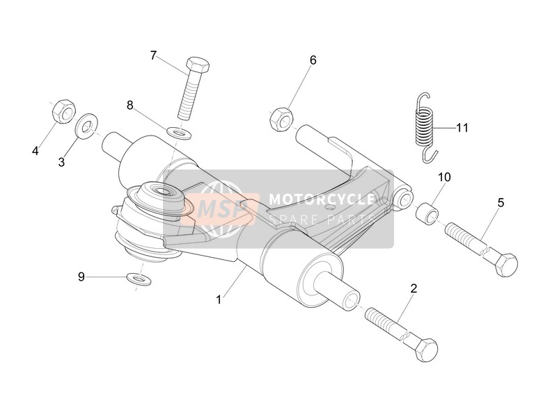 Vespa LX 125 4T 3V ie 2012 Brazo oscilante para un 2012 Vespa LX 125 4T 3V ie