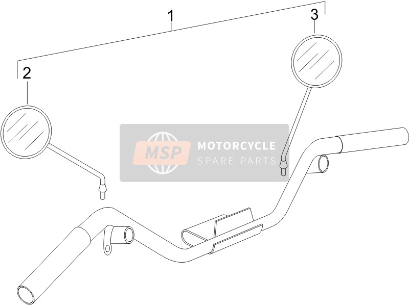 Vespa LX 125 4T E3 2009 Driving Mirror/s for a 2009 Vespa LX 125 4T E3