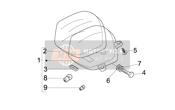 Vespa LX 125 4T ie E3 2010 Zählerkombination - Armaturenbrett für ein 2010 Vespa LX 125 4T ie E3