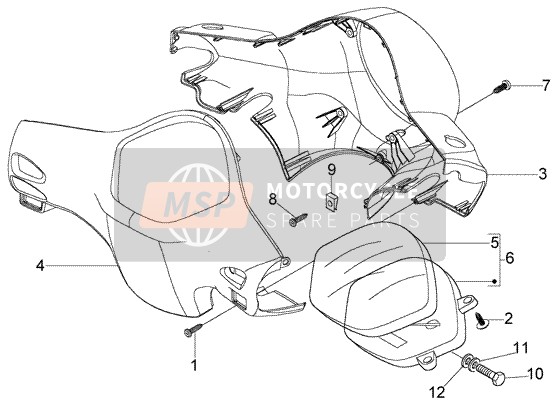 Vespa LX 150 2005 Tachimetro Kms - Copri manubrio per un 2005 Vespa LX 150