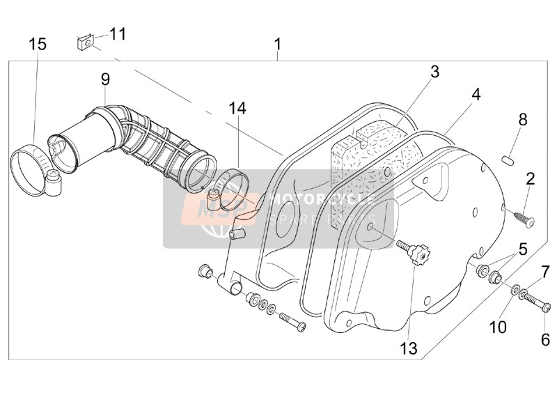 Vespa LX 150 4T (USA) 2006 Luftfilter für ein 2006 Vespa LX 150 4T (USA)