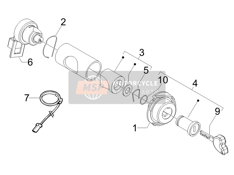 Vespa LX 150 4T (USA) 2006 Locks for a 2006 Vespa LX 150 4T (USA)