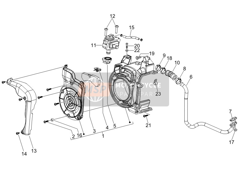 Vespa LX 150 4T (USA) 2008 Sekundärluftkasten für ein 2008 Vespa LX 150 4T (USA)