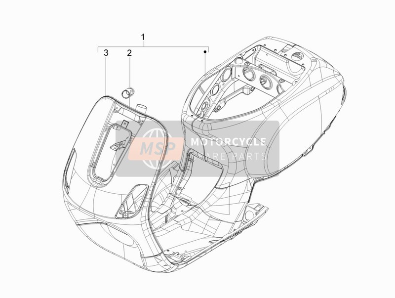 Vespa LX 150 4T (USA) 2009 Cadre/Carrosserie pour un 2009 Vespa LX 150 4T (USA)