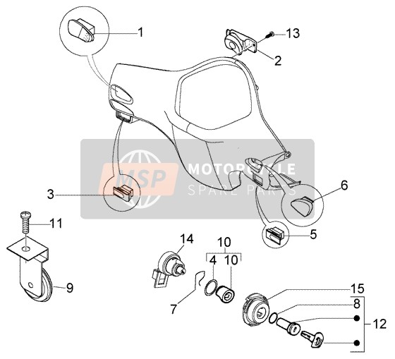 Vespa LX 50 2T 2007 elektrisches Gerät für ein 2007 Vespa LX 50 2T