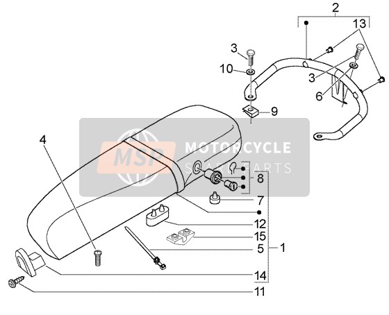 Vespa LX 50 2T 2006 Sattel für ein 2006 Vespa LX 50 2T