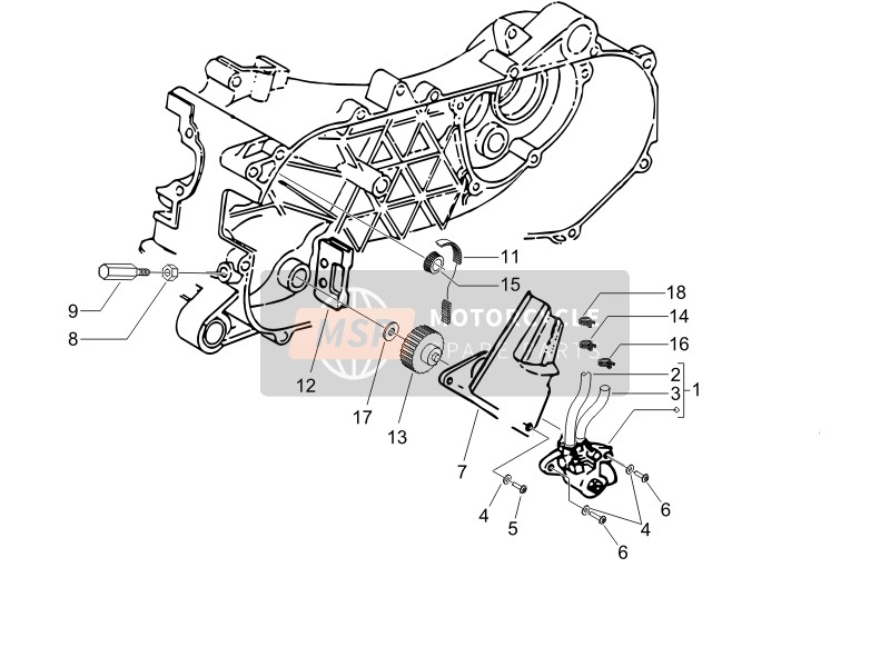 Vespa LX 50 2T (D) 2005 Bomba de aceite para un 2005 Vespa LX 50 2T (D)