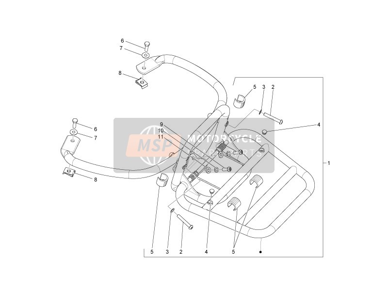 Vespa LX 50 2T E2 Touring 30KMH 2013 Gepäckträger hinten für ein 2013 Vespa LX 50 2T E2 Touring 30KMH