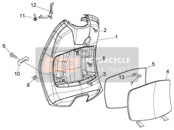 Vespa LX 50 4T 2010 Handschuhfach vorne für ein 2010 Vespa LX 50 4T