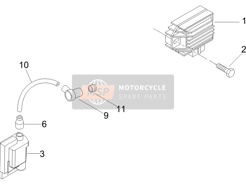 Vespa LX 50 4T 2V 25 KMH TOURING (NL) 2012 Reguladores de voltaje - Unidades de control electrónico (ecu) - H.T. Bobina para un 2012 Vespa LX 50 4T 2V 25 KMH TOURING (NL)