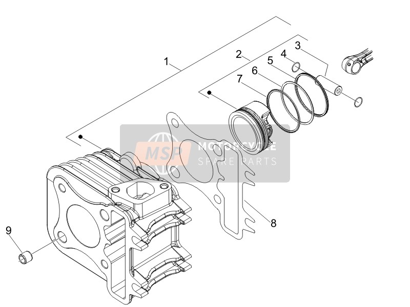 Cylinder-Piston-Wrist Pin Unit