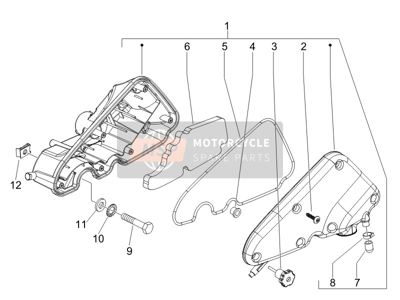 Vespa LX 50 4T (USA) 2009 Filtre à air pour un 2009 Vespa LX 50 4T (USA)