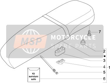 Vespa LX 50 4T (USA) 2009 Saddle/Seats for a 2009 Vespa LX 50 4T (USA)