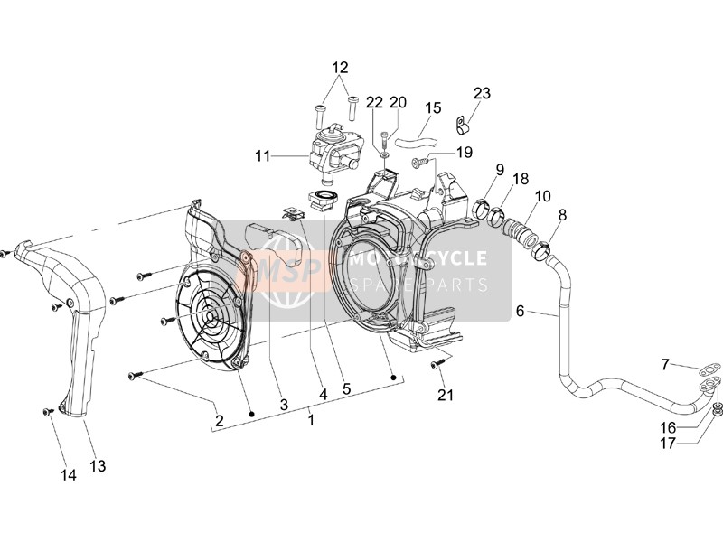 Vespa LXV 125 4T E3 2009 Sekundärluftkasten für ein 2009 Vespa LXV 125 4T E3