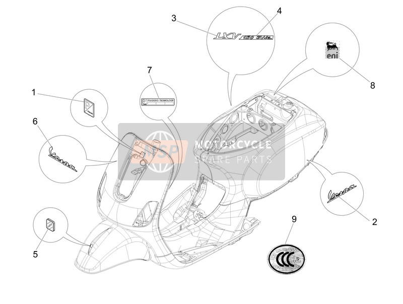 1B000277, Adhesive Dataplate Lxv 150 3V Ie, Piaggio, 2