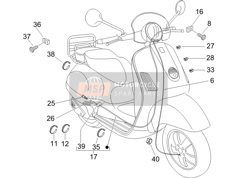 Vespa LXV 150 4T (USA) 2007 Transmissions for a 2007 Vespa LXV 150 4T (USA)