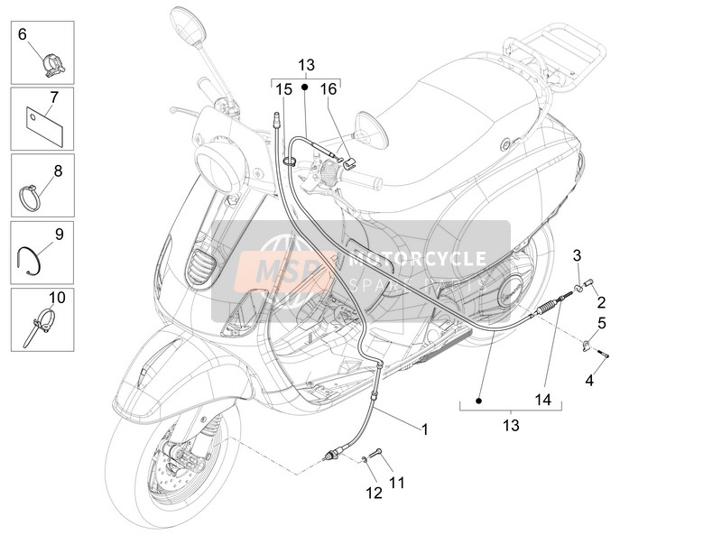 Vespa LXV 150 (USA) 2015 Transmissions for a 2015 Vespa LXV 150 (USA)