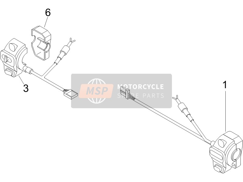 Vespa LXV 50 2T (CH) 2007 Wählhebel - Schalthebel - Schaltknöpfe für ein 2007 Vespa LXV 50 2T (CH)