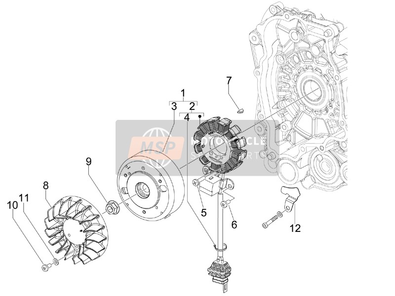 Vespa LXV 50 2T Navy 2007 Flywheel Magnets for a 2007 Vespa LXV 50 2T Navy