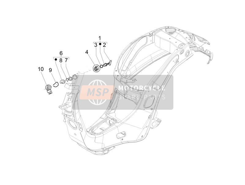 Vespa Primavera 50 2T 2015 Schlösser für ein 2015 Vespa Primavera 50 2T