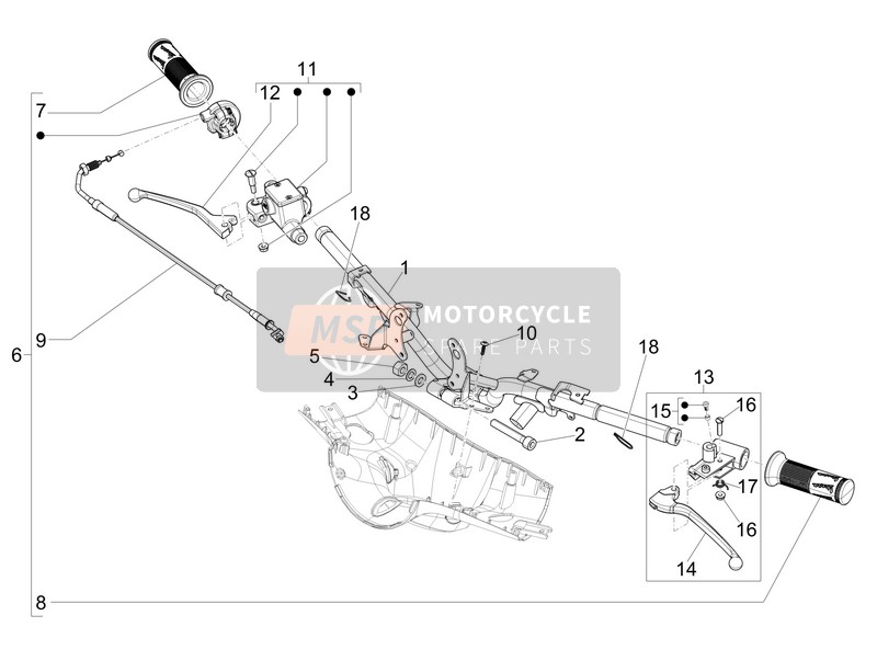 CM258202, Throttle Control Sleeve Assembly, Piaggio, 0