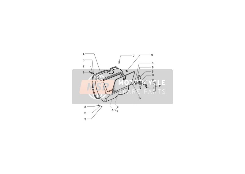 Vespa PX 125 2016 Handschuhfach vorne - Knieschutz für ein 2016 Vespa PX 125
