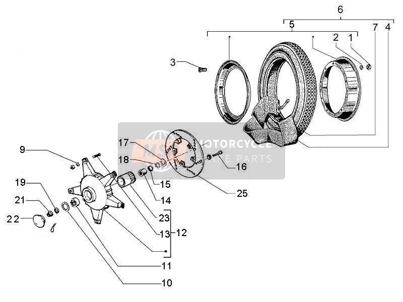 563873, Chain Ring, Piaggio, 1