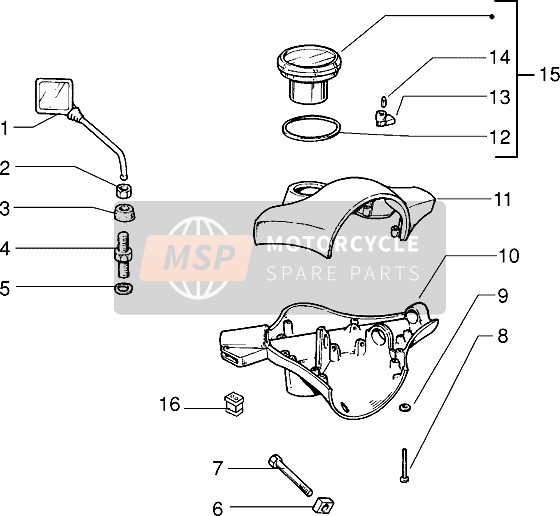 Vespa PX 125 E 1994 Bigote daliniano-Velocímetro (kms) para un 1994 Vespa PX 125 E