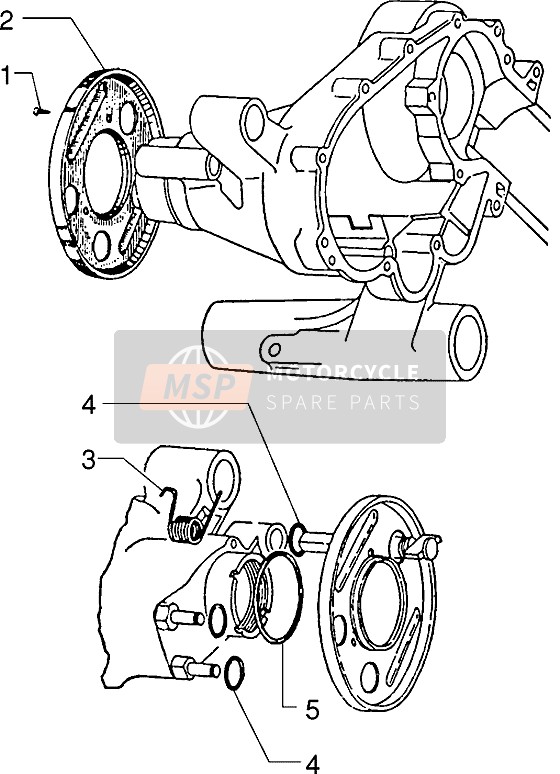 Vespa PX 125 E 1994 Staubabdeckungsplatte-O-Ring für ein 1994 Vespa PX 125 E