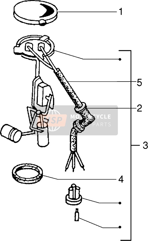 Vespa PX 125 E 1997 Kraftstofffüllstandsmesser für ein 1997 Vespa PX 125 E