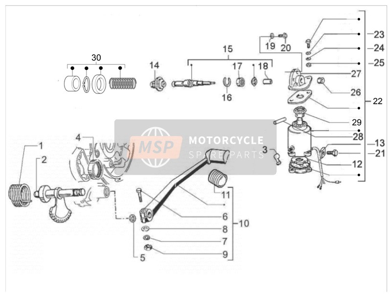 Vespa PX 150 2011 Anlasser - Elektrischer Anlasser für ein 2011 Vespa PX 150