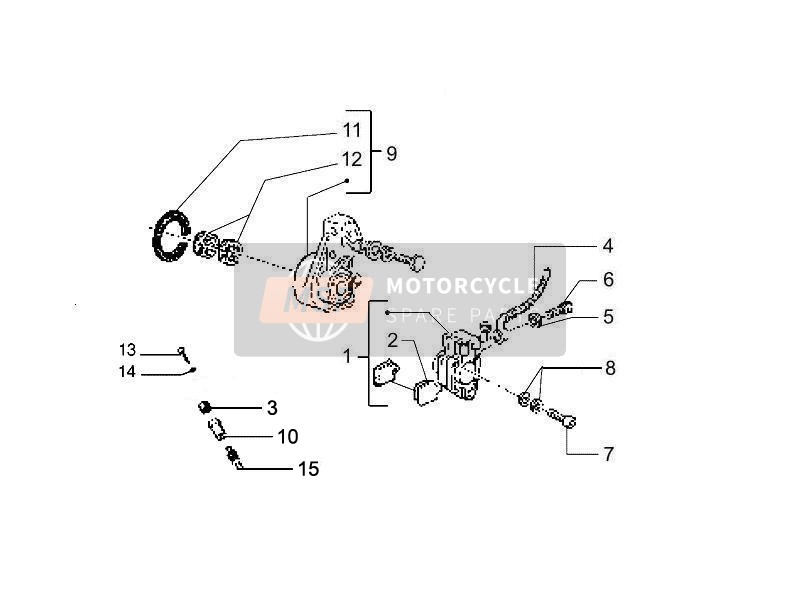 Vespa PX 150 2013 Brakes Pipes - Calipers for a 2013 Vespa PX 150