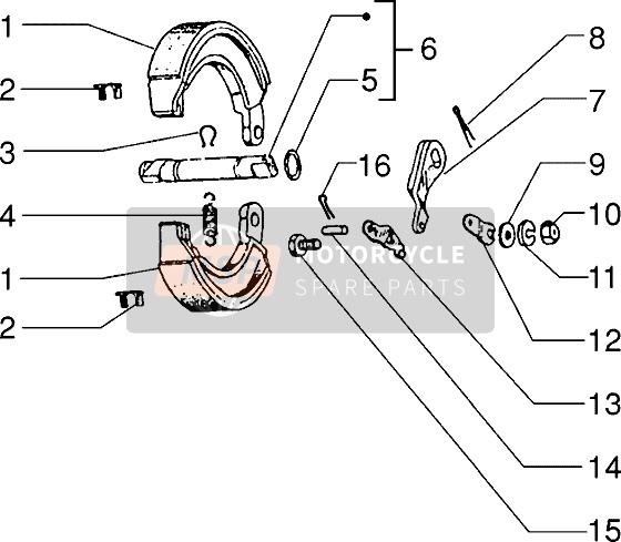 Rear Brake Jaws