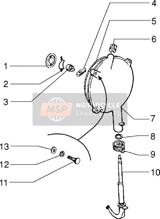 Vespa PX 150 E 1979 Tapa del embrague para un 1979 Vespa PX 150 E