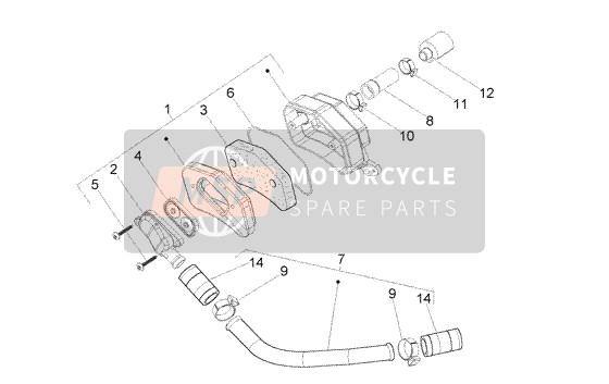 Vespa PX 150 E 1979 Sekundärluftkasten für ein 1979 Vespa PX 150 E