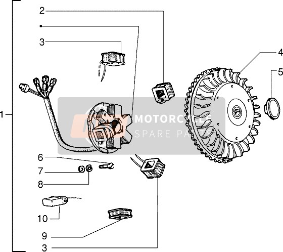 Vespa PX 200 E 1988 Schwungrad Magnetzünder für ein 1988 Vespa PX 200 E