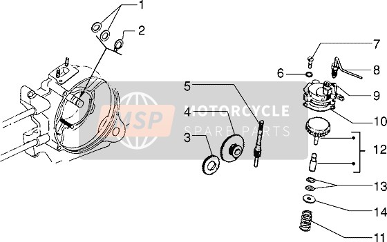 Vespa PX 200 E 1990 Mezclador automático para un 1990 Vespa PX 200 E