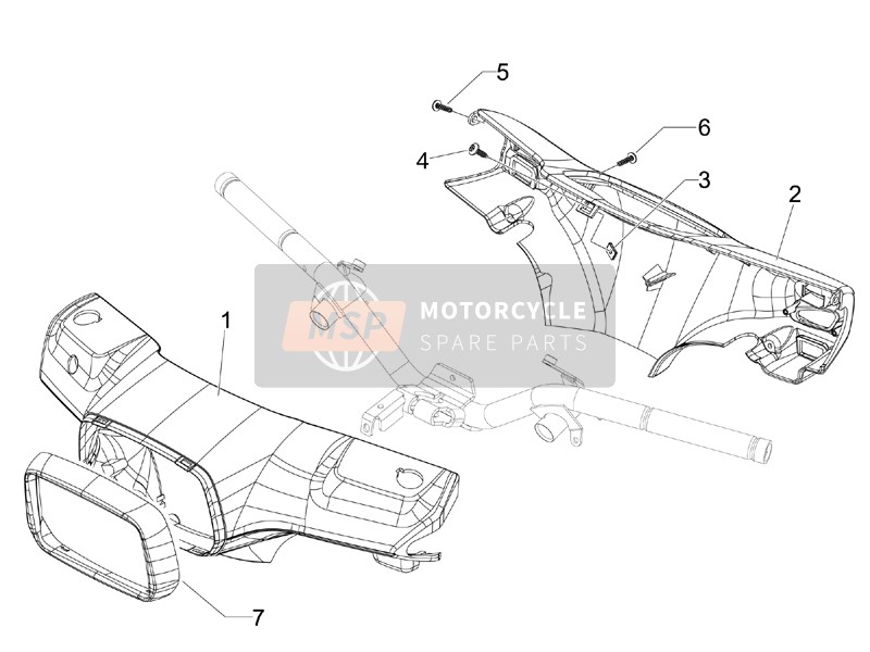 Vespa S 125 4T E3 (UK) 2007 Coberturas manillares para un 2007 Vespa S 125 4T E3 (UK)