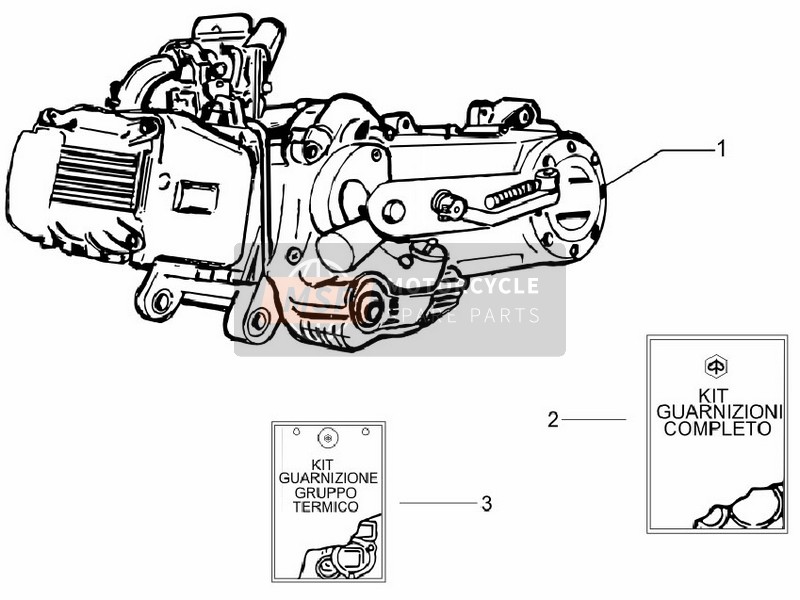 Vespa S 125 4T (Vietnam) 2009 Motore, Assemblaggio per un 2009 Vespa S 125 4T (Vietnam)